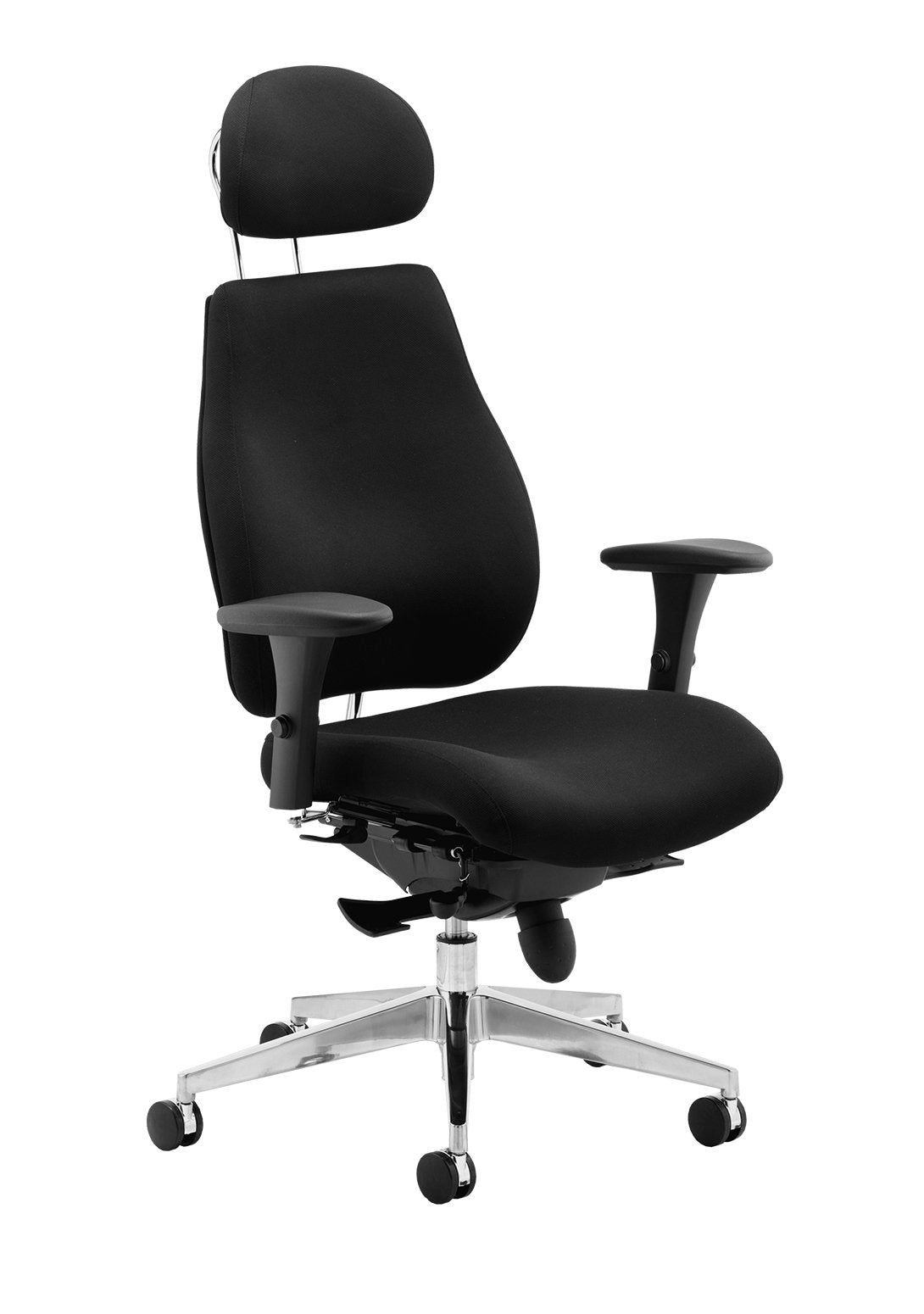 Chiro Plus High Back Ergonomic Posture Chair Black with Arms - ChairwayUKHome Office ChairPO000002Image ForChiro Plus High Back Ergonomic Posture Chair Black with Arms