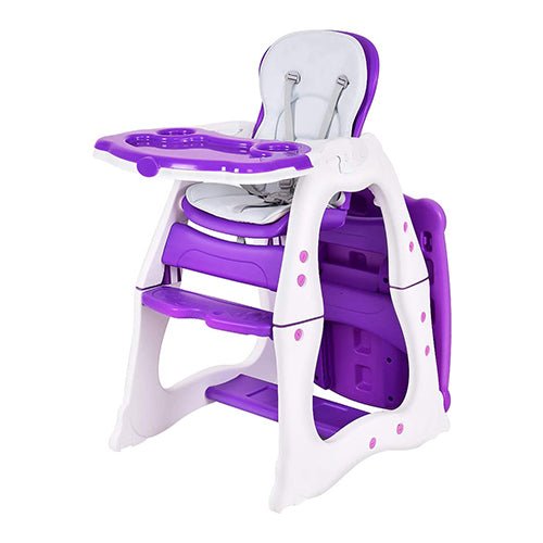 Convertible Baby High Chair with 5 Point Harness and Adjustable Feeding Tray - Blue - ChairwayUKBaby ChairBB5776BLConvertible Baby High Chair with 5 Point Harness and Adjustable Feeding Tray - Blue