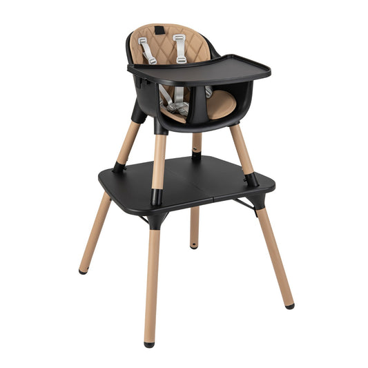 4-in-1 Convertible Design Transforms from a highchair to a low chair, table ; chair set, and standalone chair.