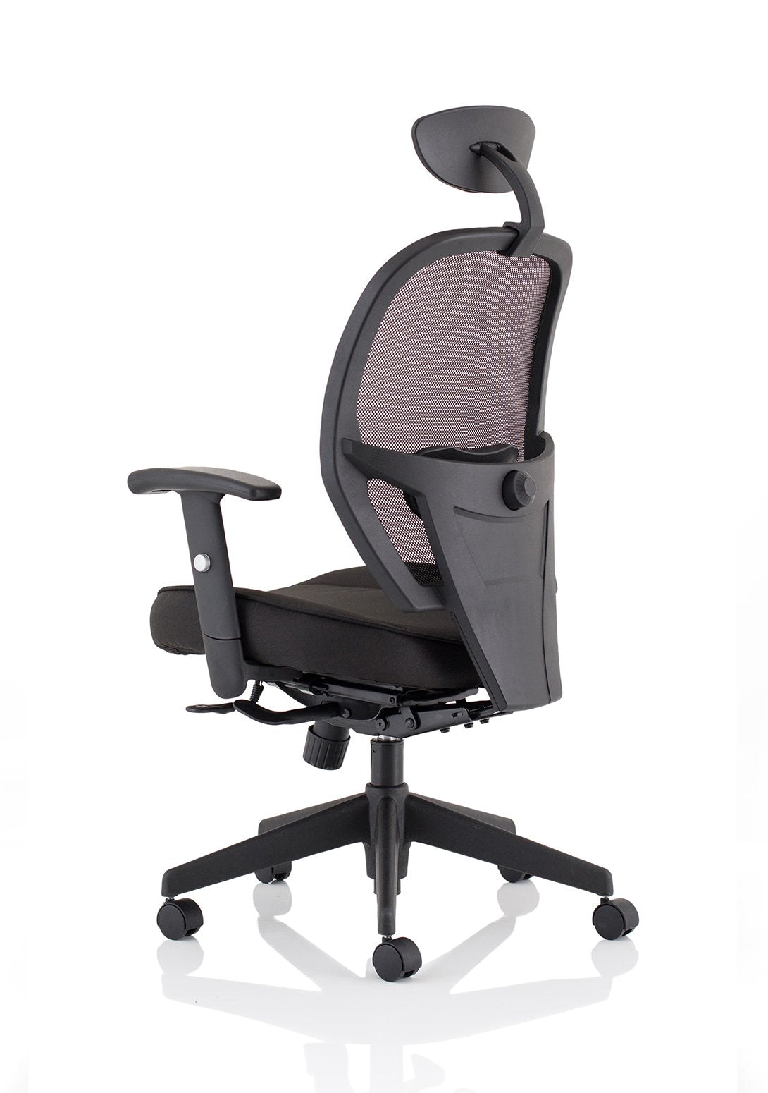 Denver High Mesh Back Black Task Operator Office Chair with Arms - ChairwayUKHome Office ChairOP000234Image ForDenver High Mesh Back Black Task Operator Office Chair with Arms