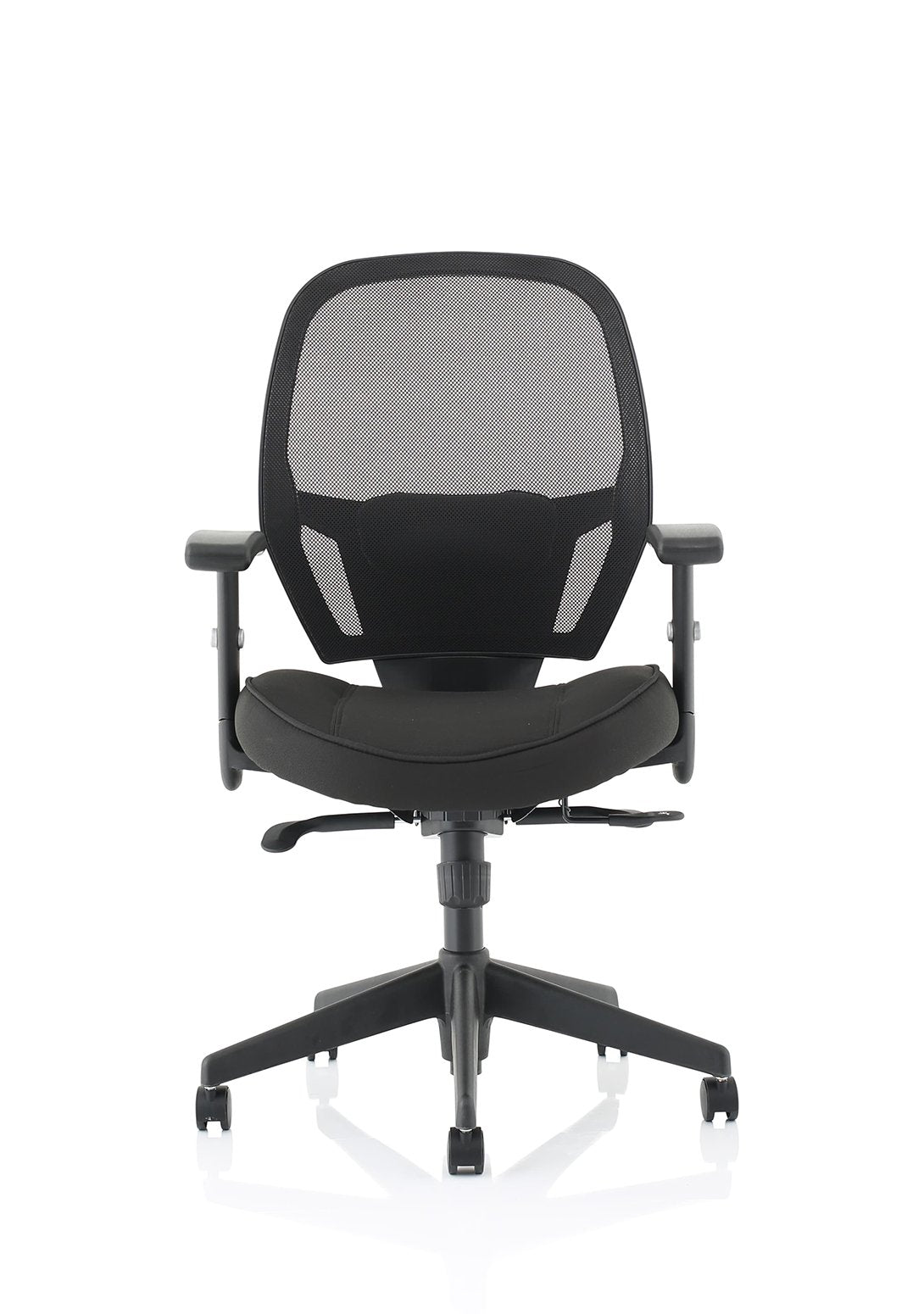 Denver High Mesh Back Black Task Operator Office Chair with Arms - ChairwayUKHome Office ChairOP000234Image ForDenver High Mesh Back Black Task Operator Office Chair with Arms