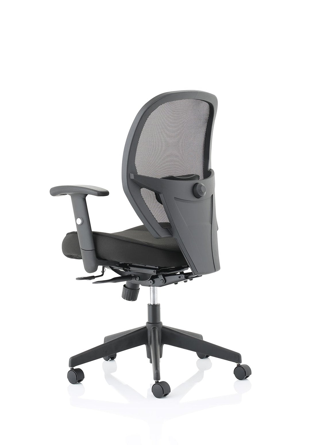 Denver High Mesh Back Black Task Operator Office Chair with Arms - ChairwayUKHome Office ChairOP000234Image ForDenver High Mesh Back Black Task Operator Office Chair with Arms