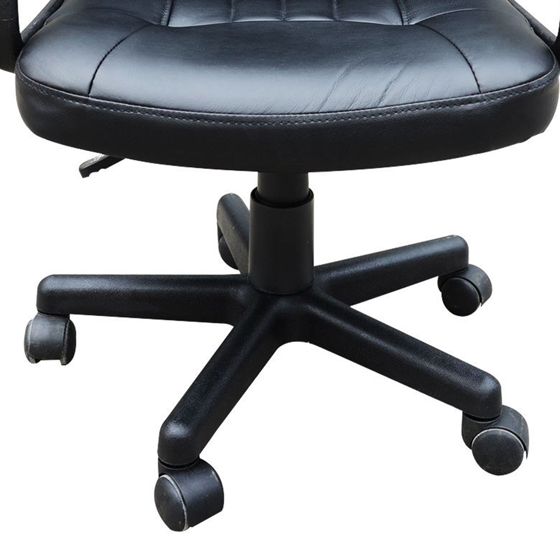 Image for HOMCOM Swivel Executive Office Chair PU Leather Computer Desk Chair Office Furniture Gaming Seater - Black