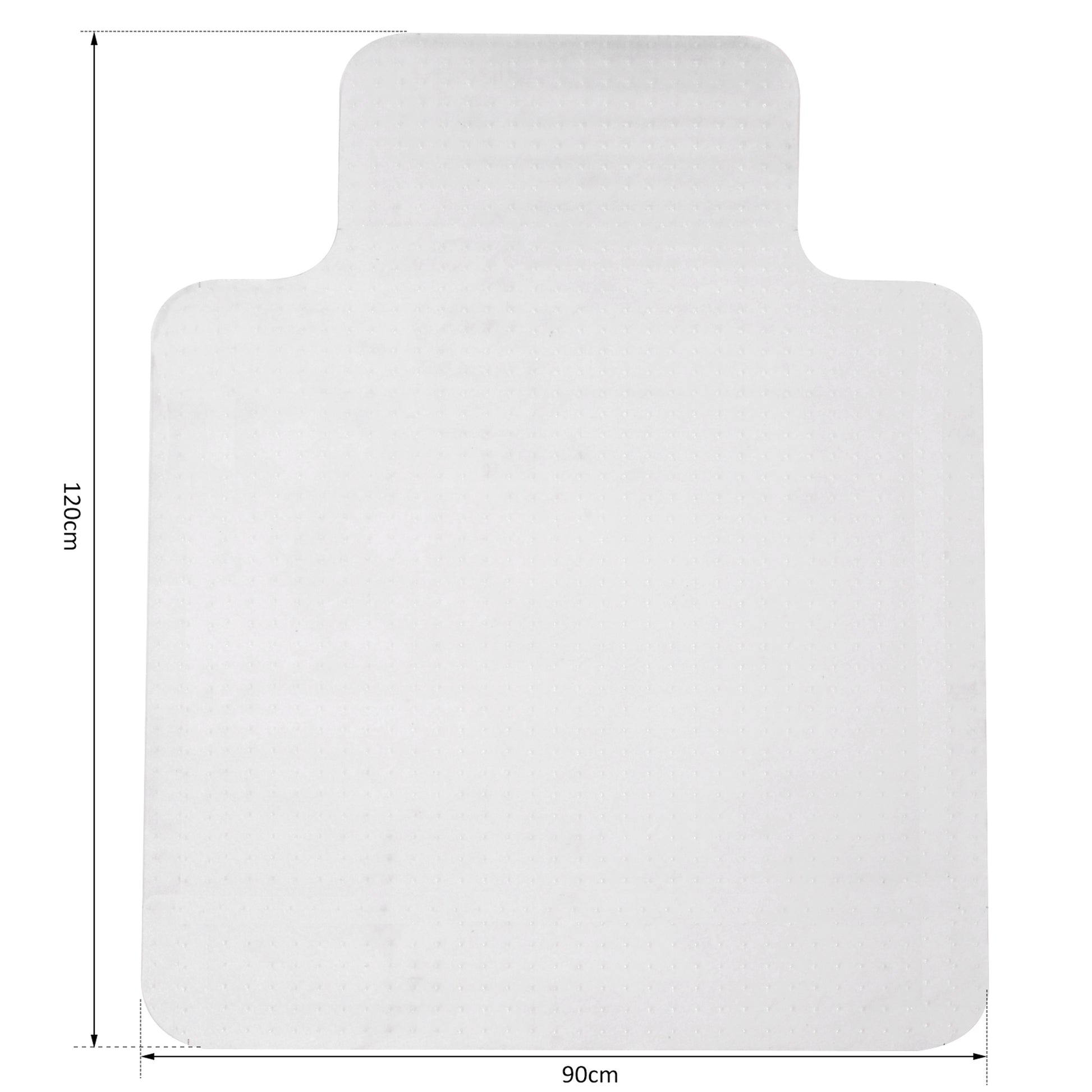 Homcom Office Carpet Protector - Lipped Shaped Chair Mat | ChairwayUK