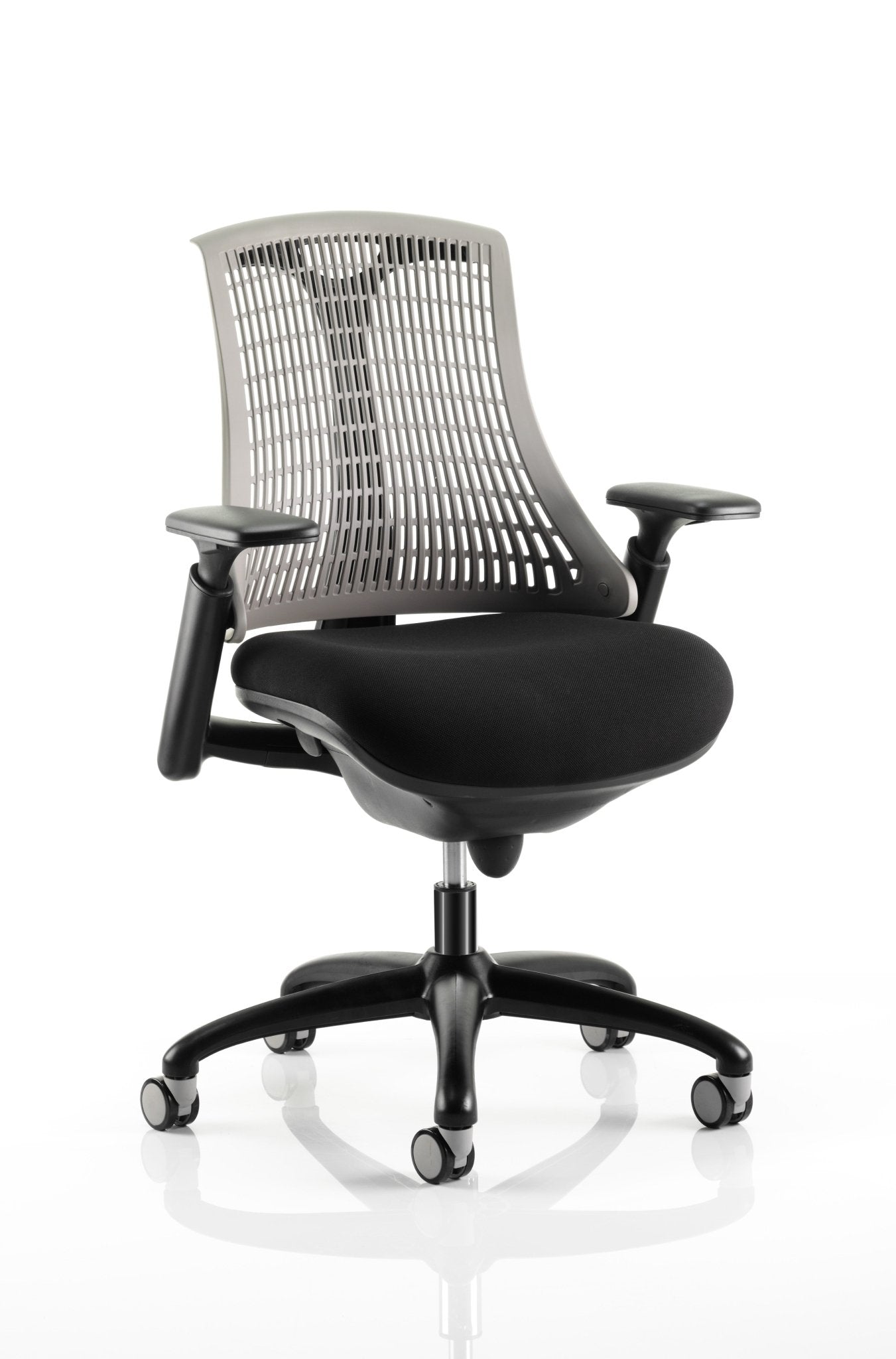 Flex Medium Back Black Frame Task Operator Office Chair with Arms - ChairwayUKOperator ChairKC0077Image For Eclipse Plus II Medium Back Task Operator Office Chair