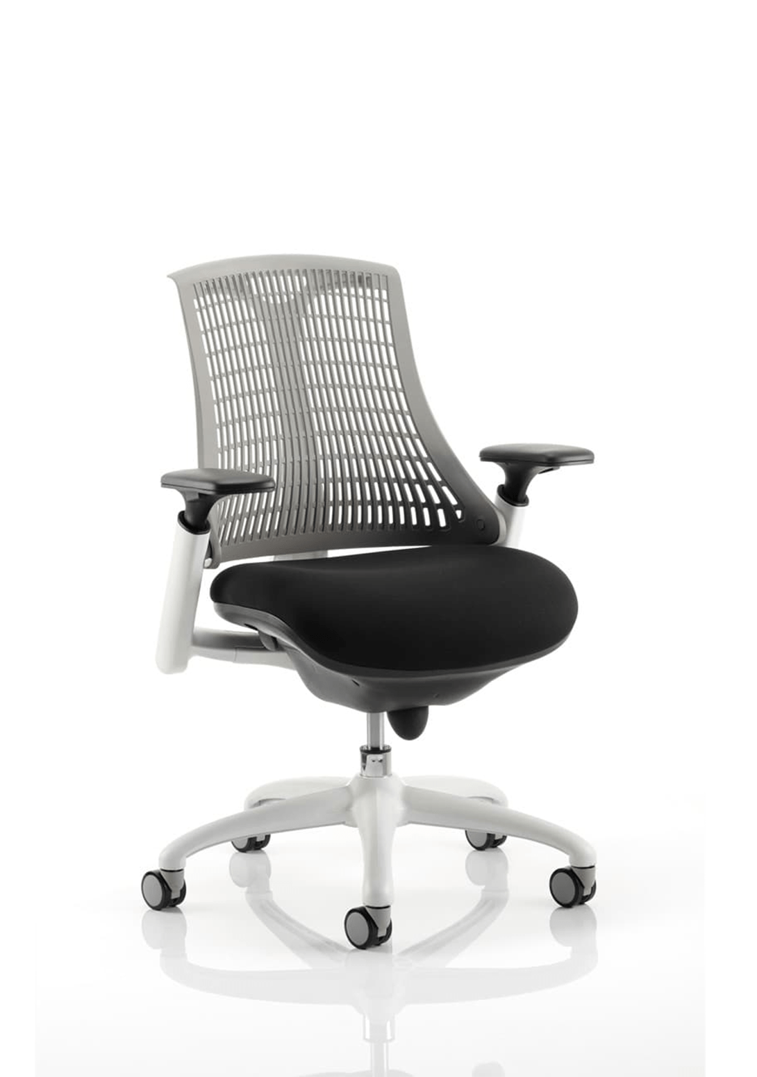Flex Medium Back White Frame Task Operator Office Chair with Arms - ChairwayUKOperator ChairKC0061Image For Eclipse Plus II Medium Back Task Operator Office Chair