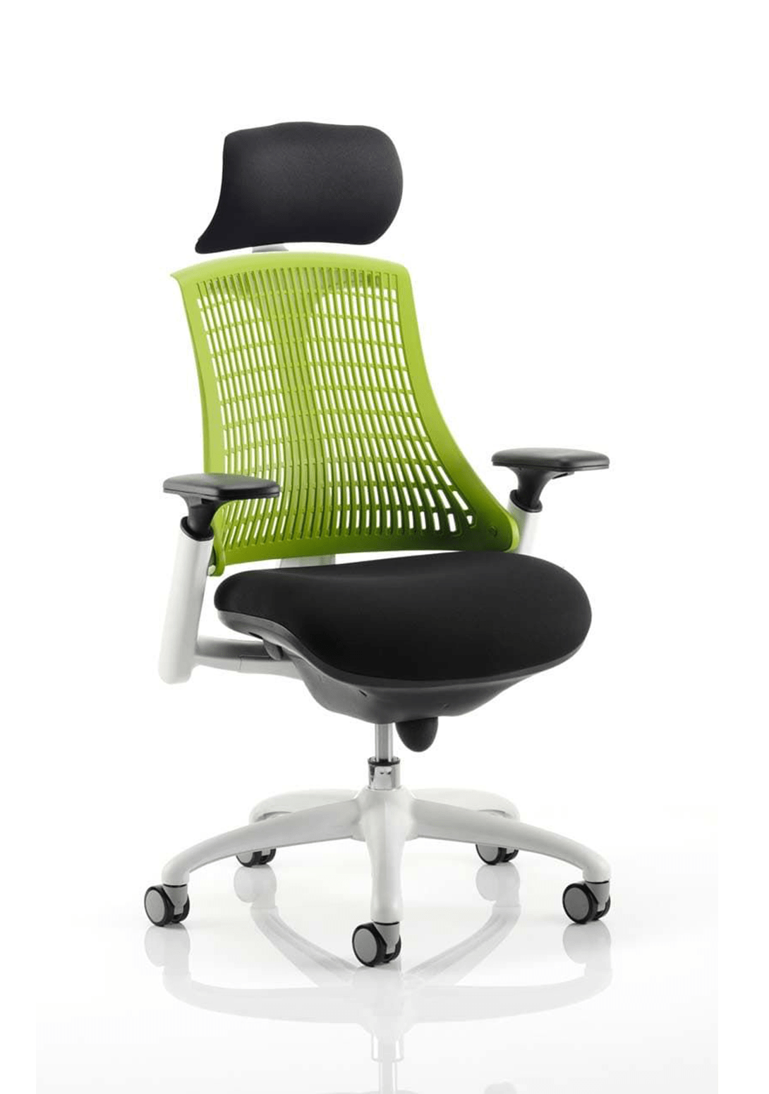 Flex Medium Back White Frame Task Operator Office Chair with Arms - ChairwayUKOperator ChairKC0090Image For Eclipse Plus II Medium Back Task Operator Office Chair