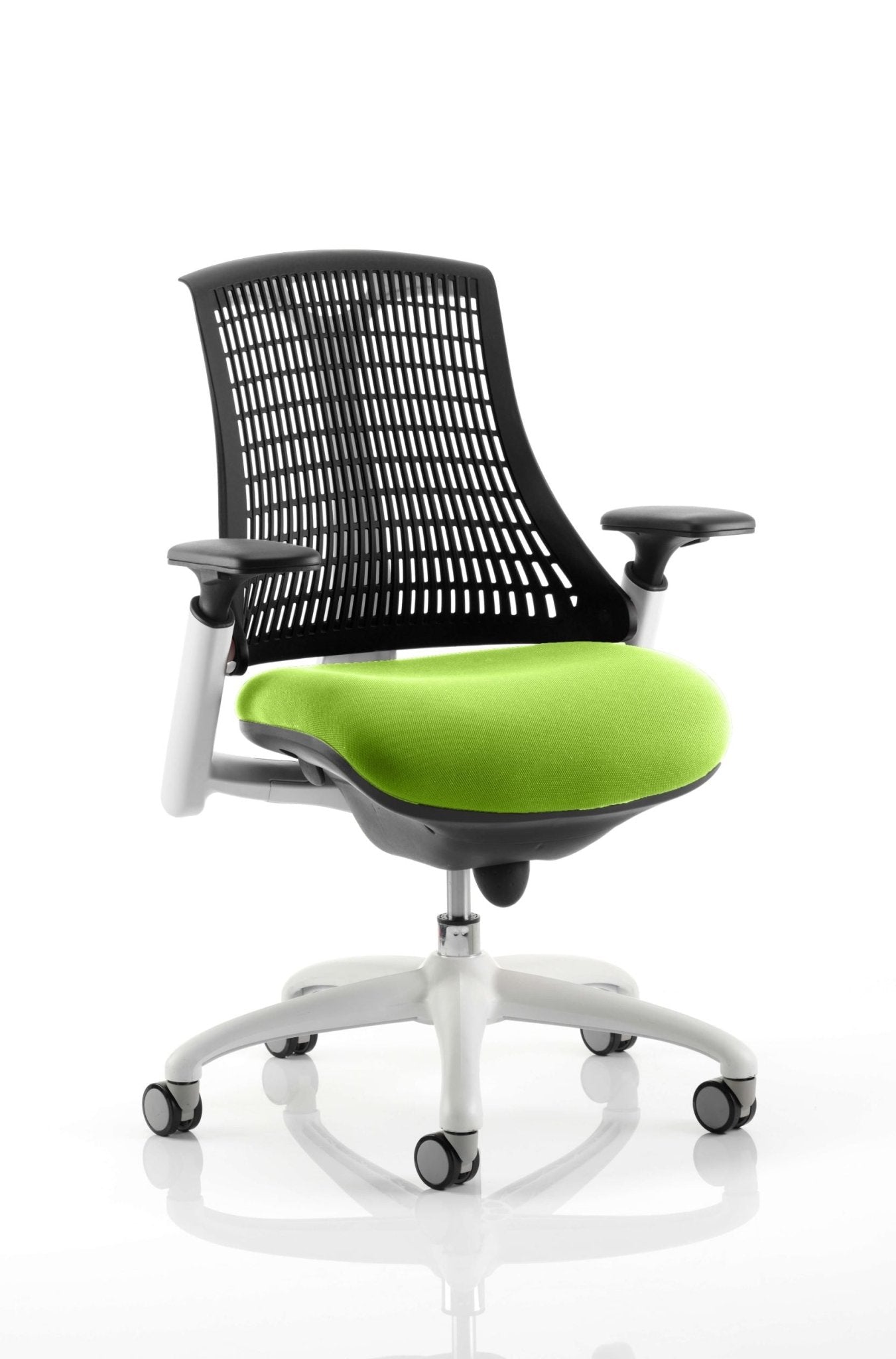 Flex Medium Back White Frame Task Operator Office Chair with Arms - ChairwayUKOperator ChairKCUP0746Image For Eclipse Plus II Medium Back Task Operator Office Chair