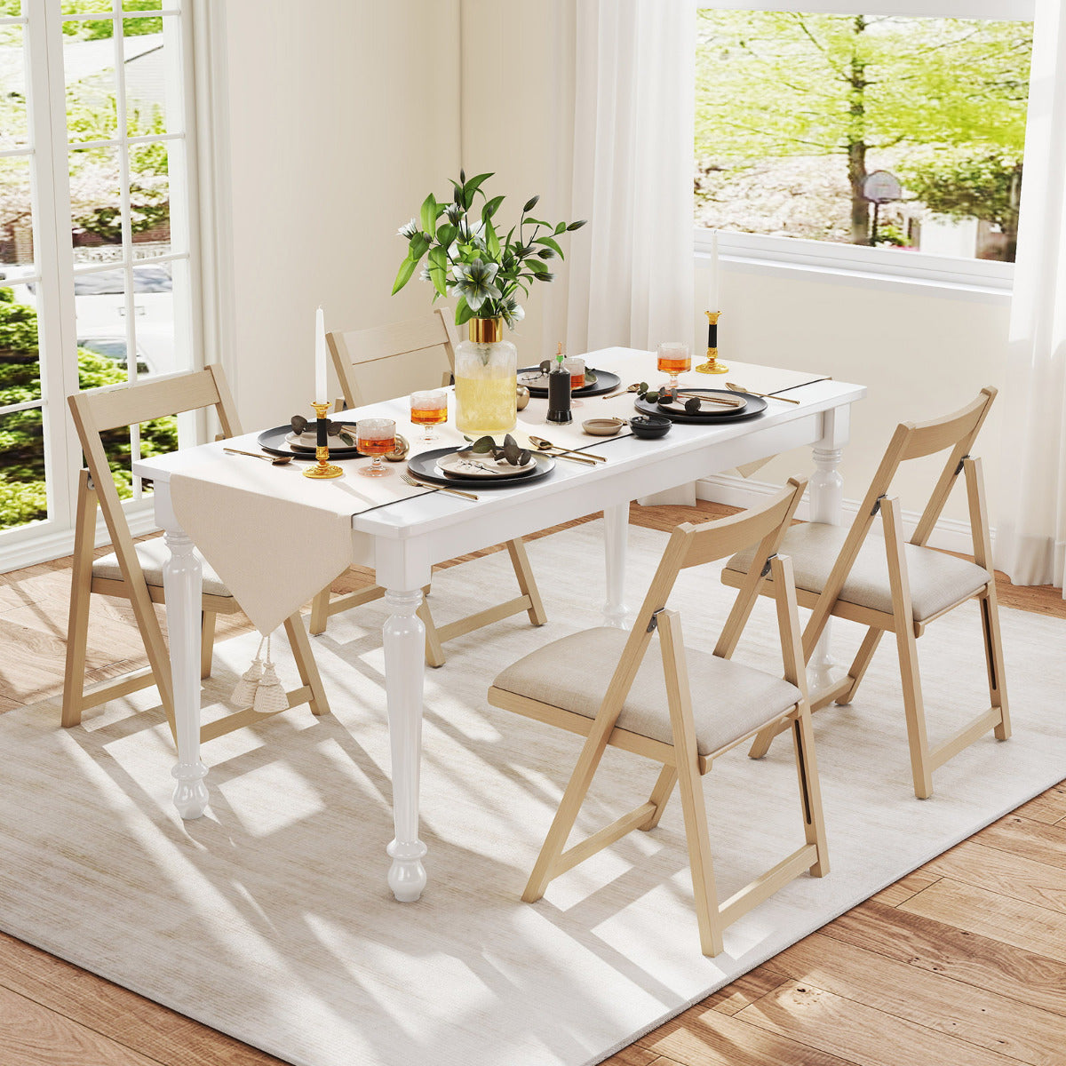 foldable_dining_chair_set_of_4_with_padded_seat_and_curved_backrest_beige-
Soft sponge-filled seat cushions
Wear-resistant, skin-friendly linen fabric