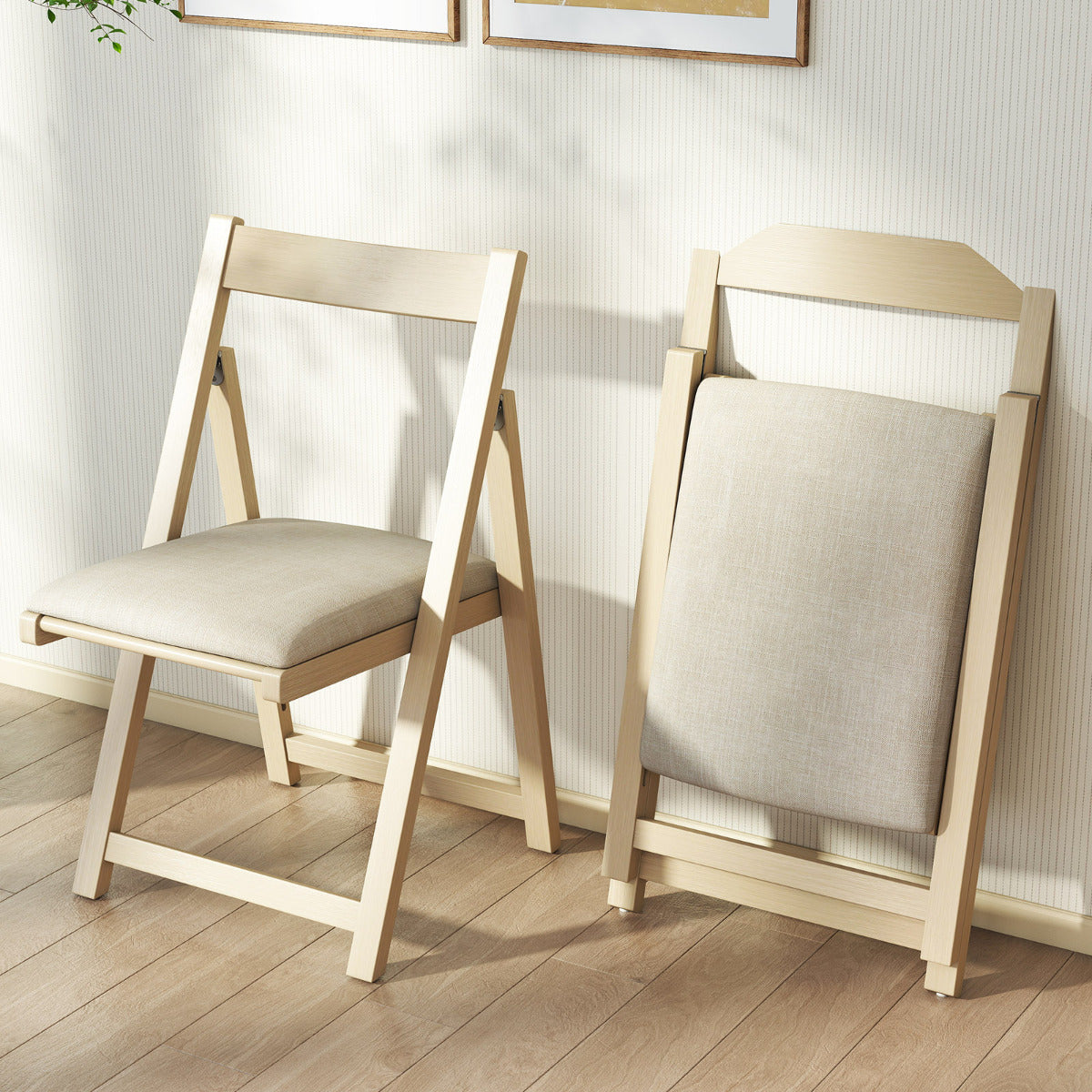 foldable_dining_chair_set_of_4_with_padded_seat_and_curved_backrest_beige-Foldable design for compact storage and Lightweight construction for easy portability