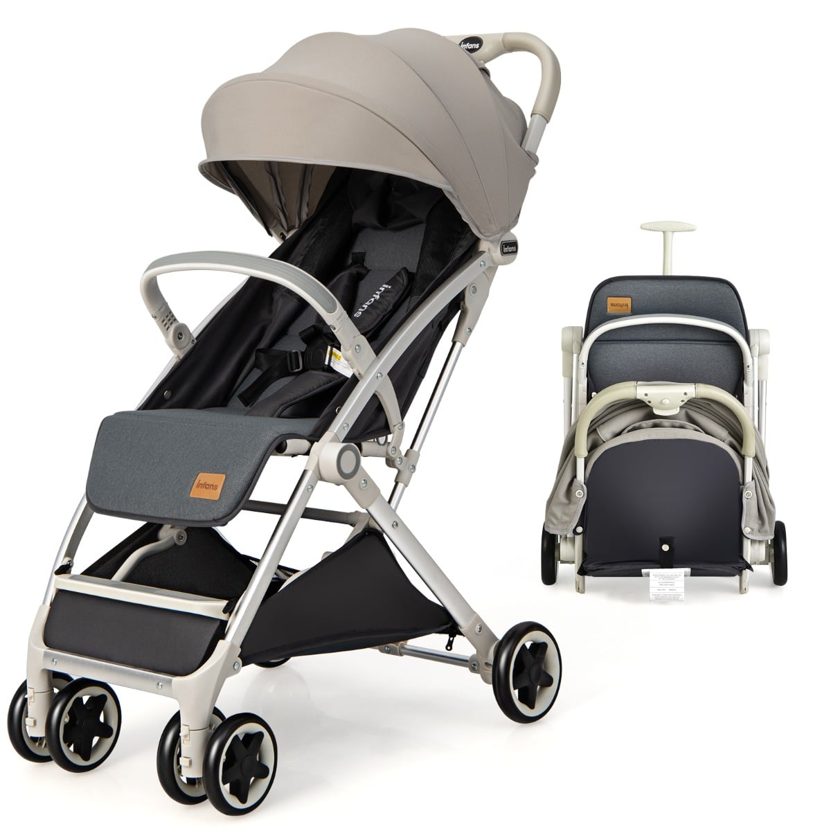 folding_pushchair_with_adjustable_backrest_and_footrest_light greay easy folding