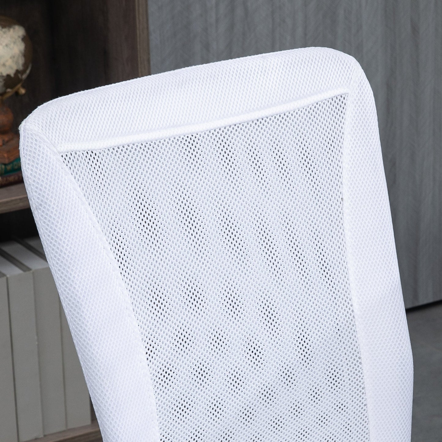 Vinsetto Computer Desk Chair, Mesh Office Chair with Adjustable Height and Swivel Wheels, Armless Study Chair