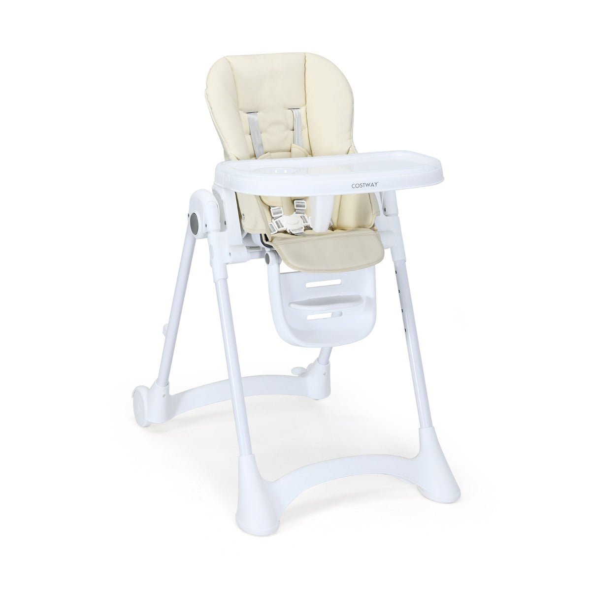 Height Adjustable Folding Highchair for Baby Toddler - Grey - ChairwayUKBaby ChairAD10006GRHeight Adjustable Folding Highchair for Baby Toddler - Grey