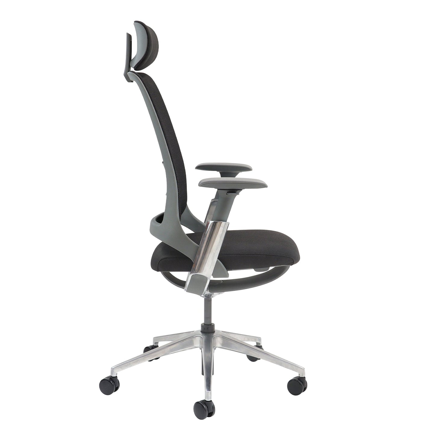 Holden mesh back operator chair with black fabric seat and headrest - ChairwayUKOperator ChairHOL300T1 - KHolden mesh back operator chair with black fabric seat and headrest