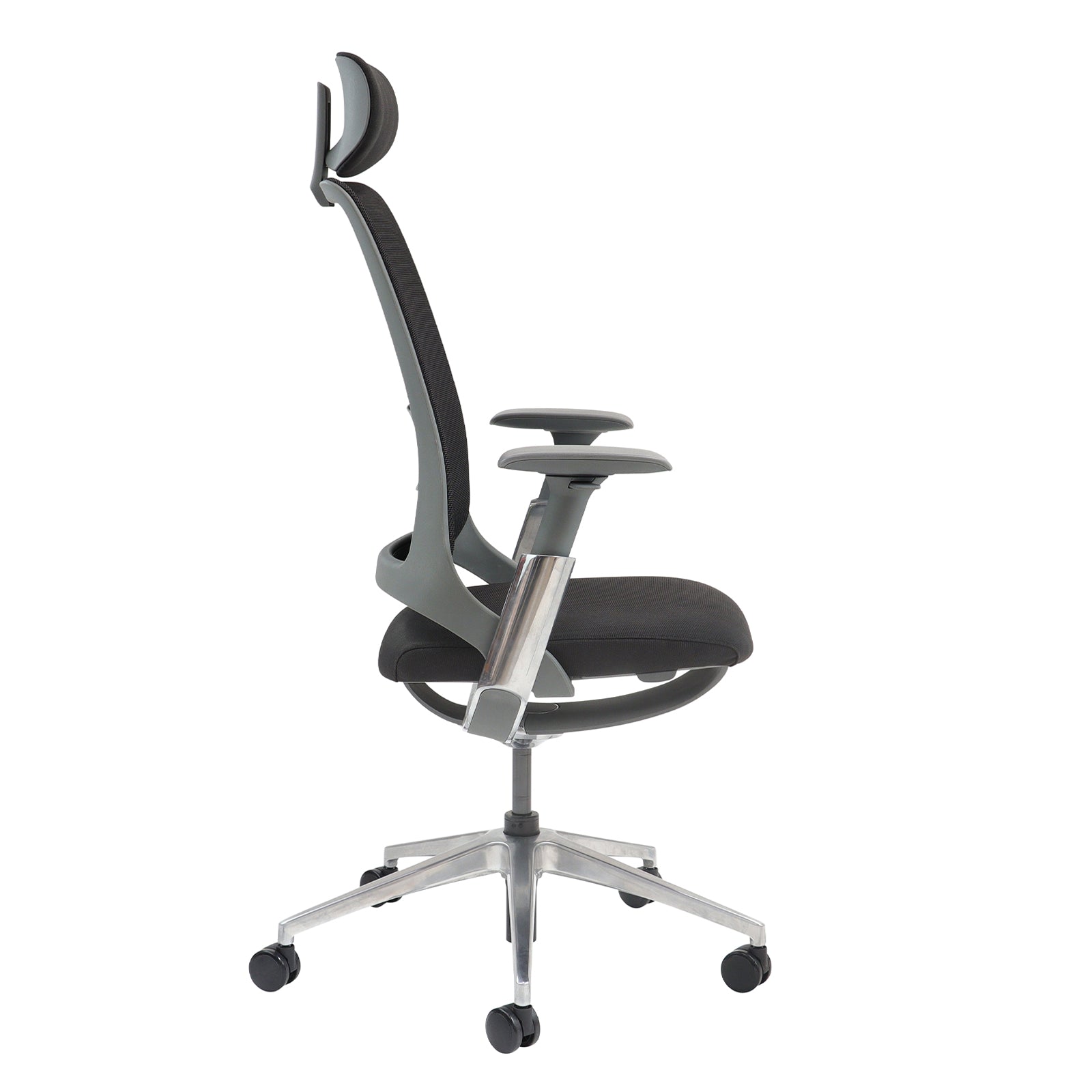 Holden mesh back operator chair with black fabric seat and headrest - ChairwayUKOperator ChairHOL300T1 - KHolden mesh back operator chair with black fabric seat and headrest