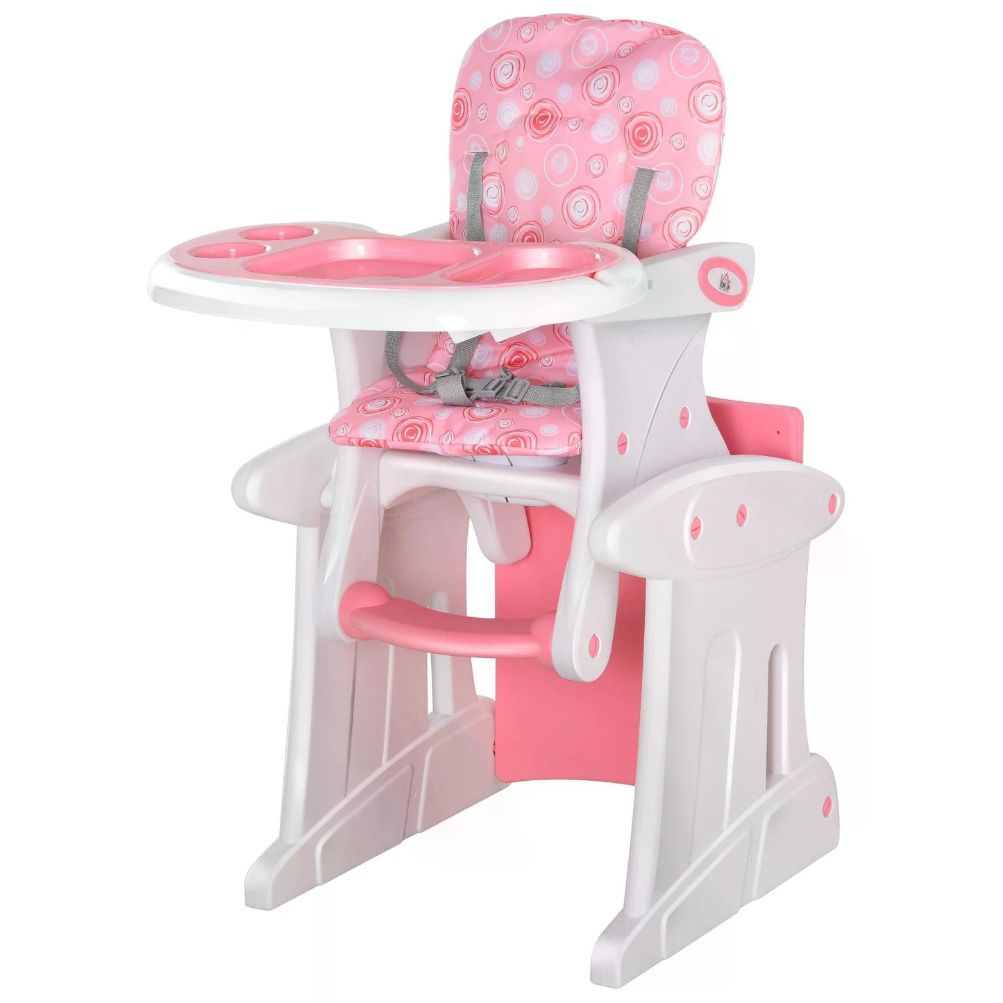 HOMCOM HDPE 3 - in - 1 Baby Booster High Chair Pink - ChairwayUKBaby Chair420 - 008pkHOMCOM HDPE 3 - in - 1 Baby Booster High Chair Pink