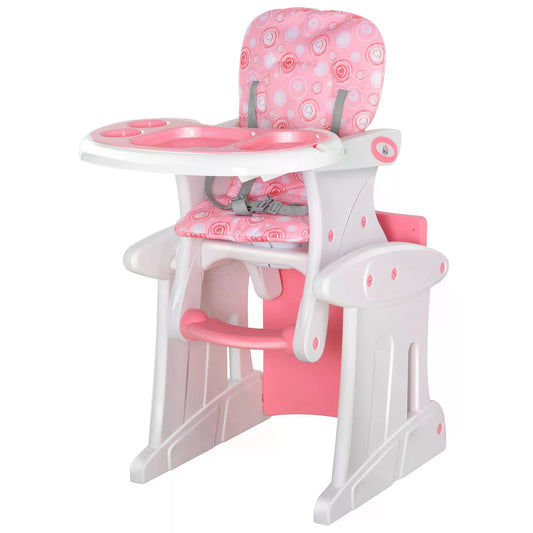 HOMCOM HDPE 3 - in - 1 Baby Booster High Chair Pink - ChairwayUKBaby Chair420 - 008pkHOMCOM HDPE 3 - in - 1 Baby Booster High Chair Pink