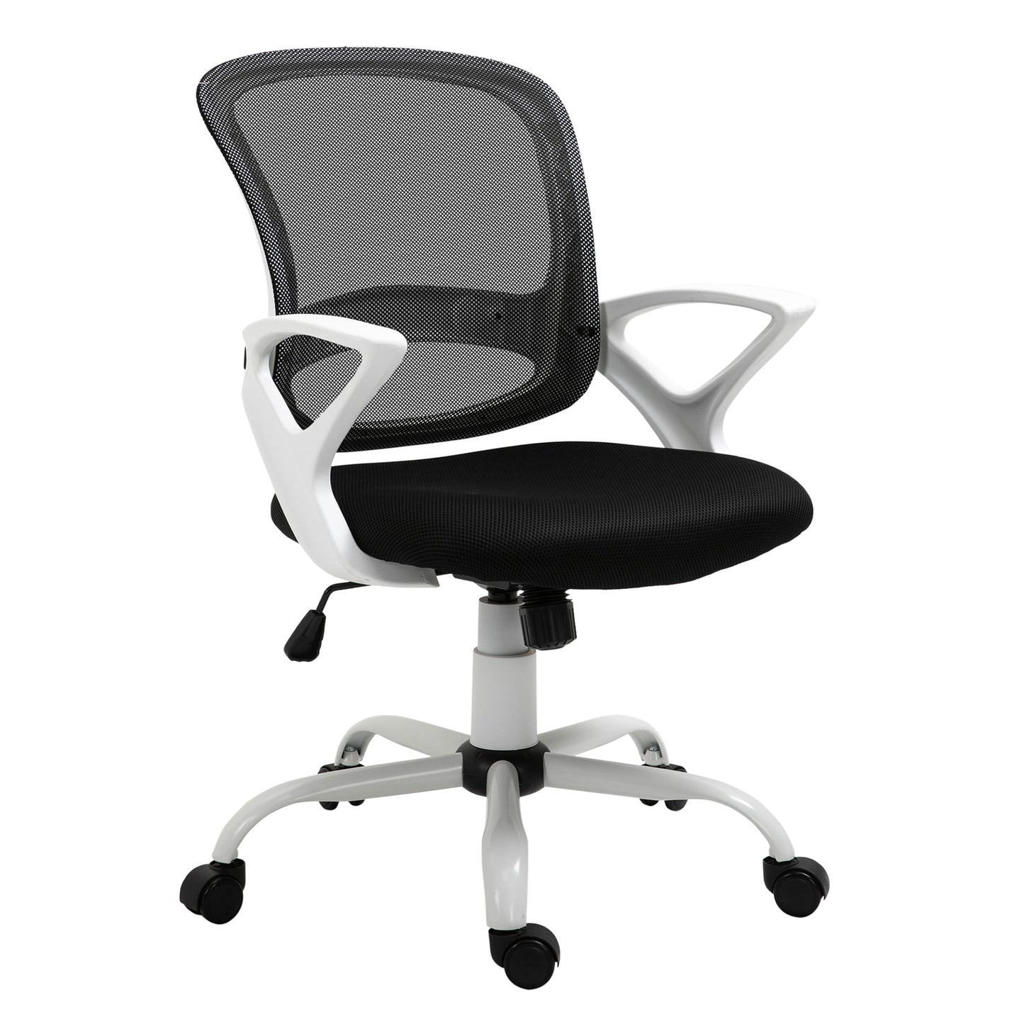 Image for Vinsetto Office Chair Mesh Swivel Desk Chair with Lumbar Back Support Adjustable Height Armrests Black