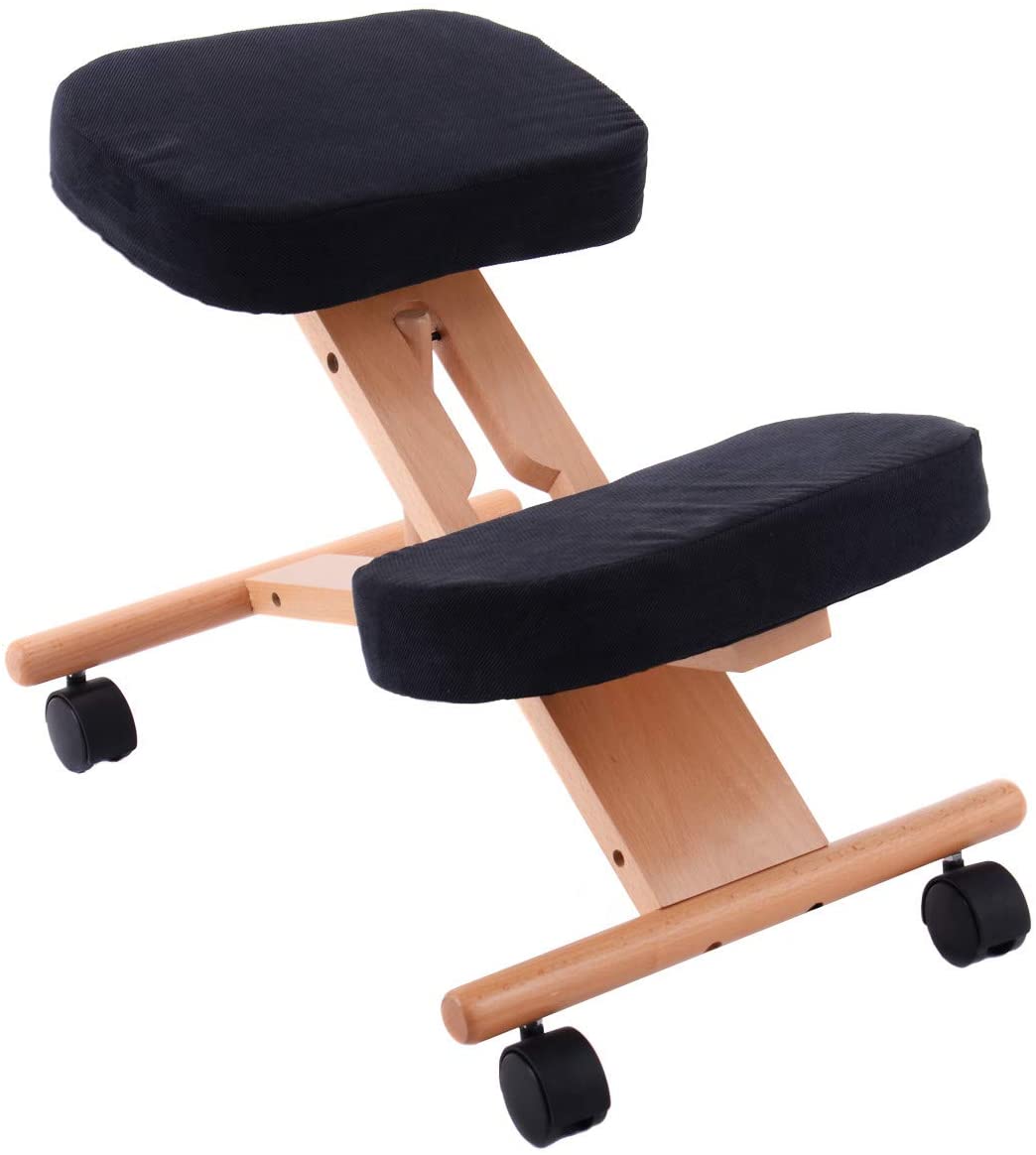 Wooden Orthopaedic Kneeling Stool Ergonomic Posture Frame Seat - ChairwayUK
