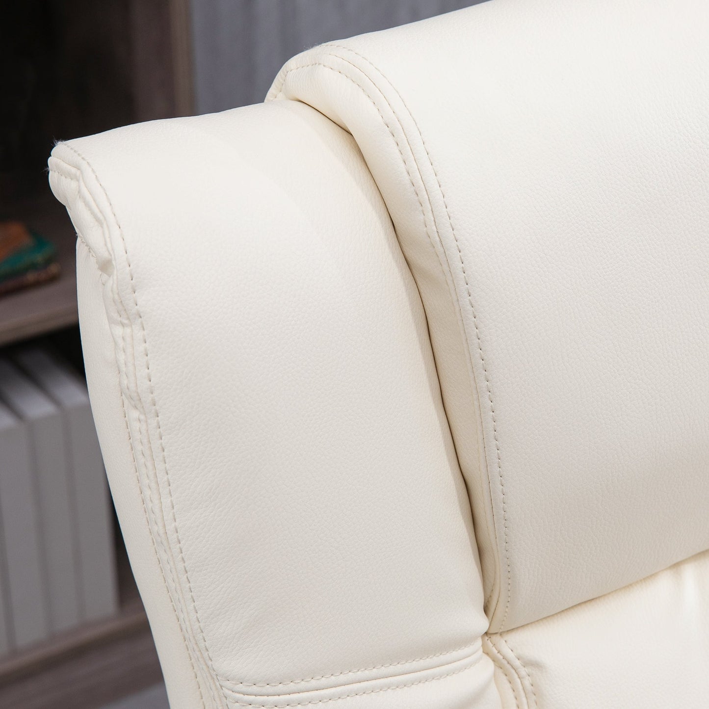 Vinsetto PU Leather Office Chair, Swivel Computer Chair with Footrest, Wheels, Adjustable Height