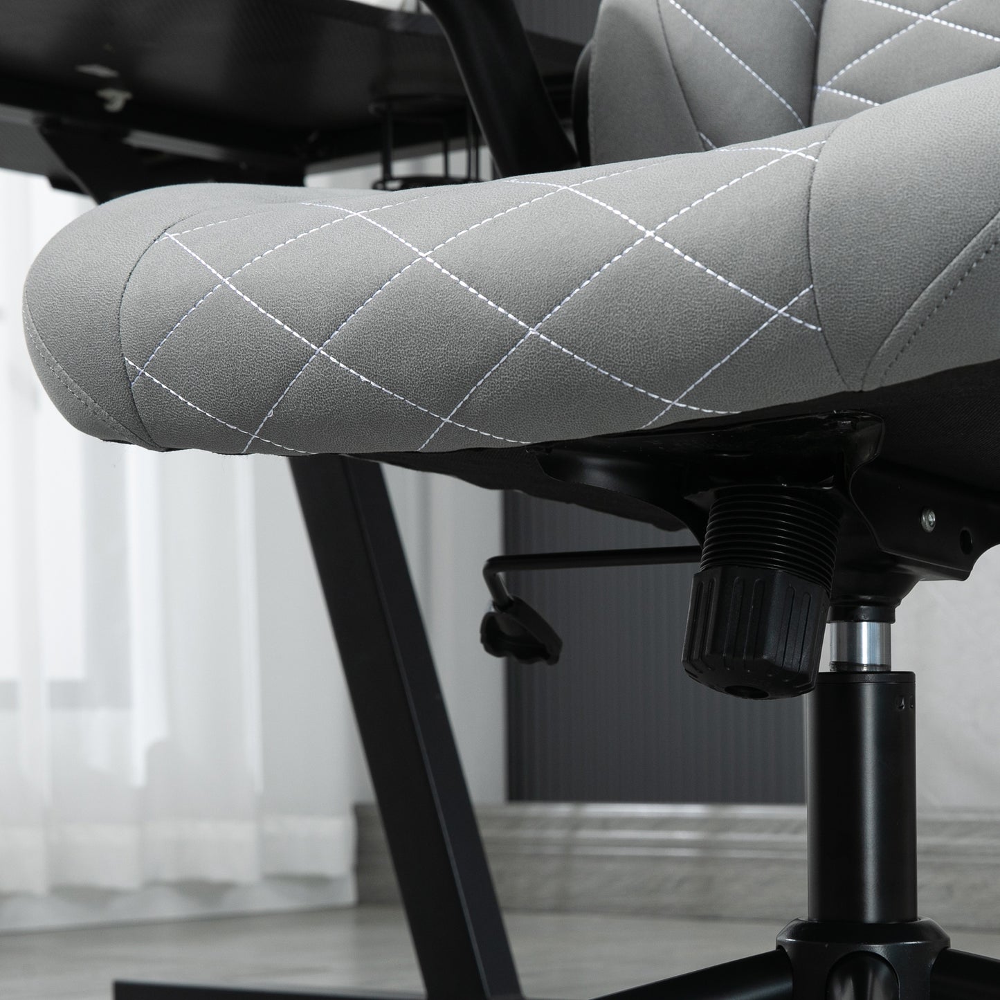 Image for Vinsetto Home Office Desk Chair, Computer Chair with Flip Up Armrests, Swivel Seat and Tilt Function, Light Grey