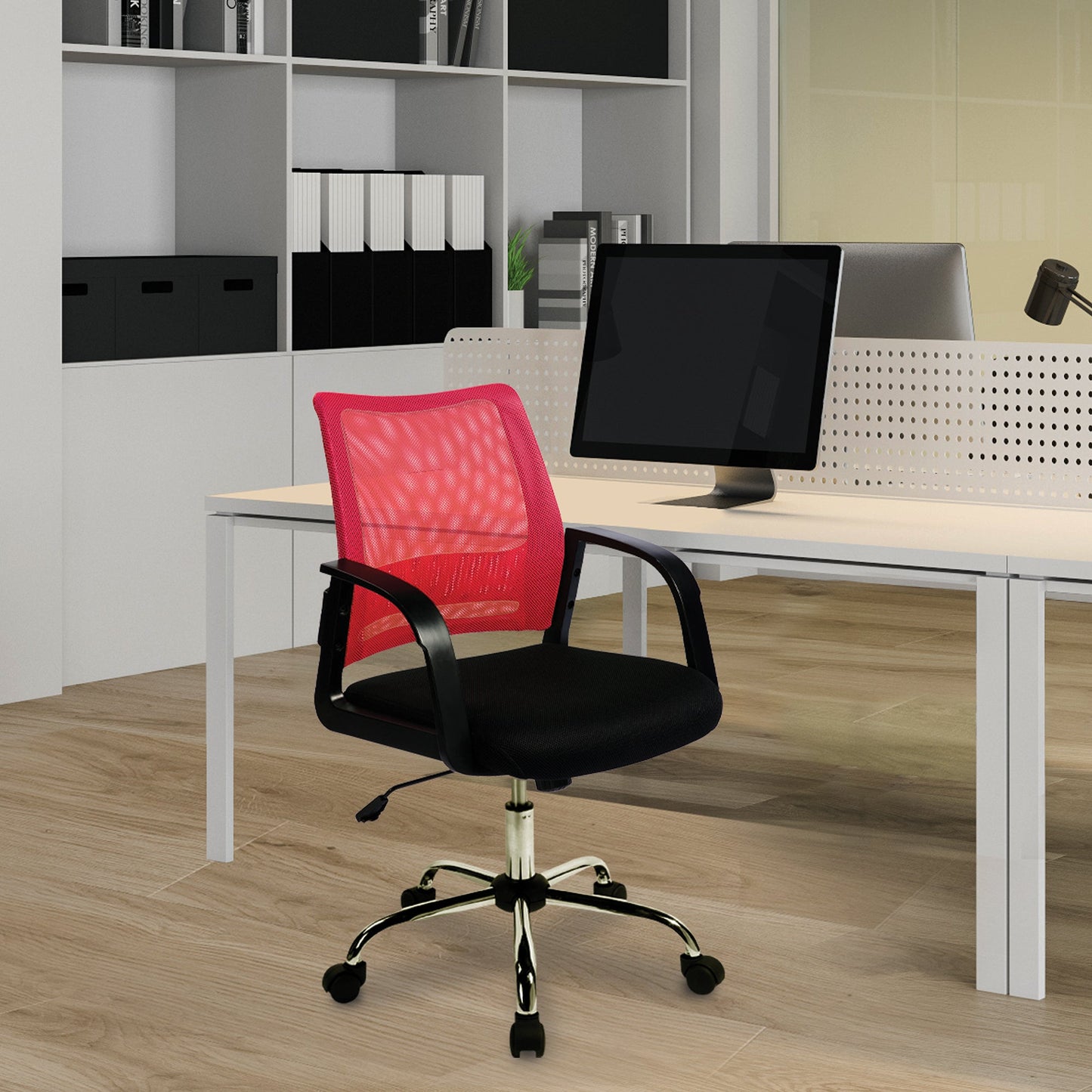 Nautilus Calypso - Medium Mesh Back Task Operator Office Armchair with Chrome Base - ChairwayUKOperator ChairBCM/F1204/RBNautilus Calypso - Medium Mesh Back Task Operator Office Armchair with Chrome Base