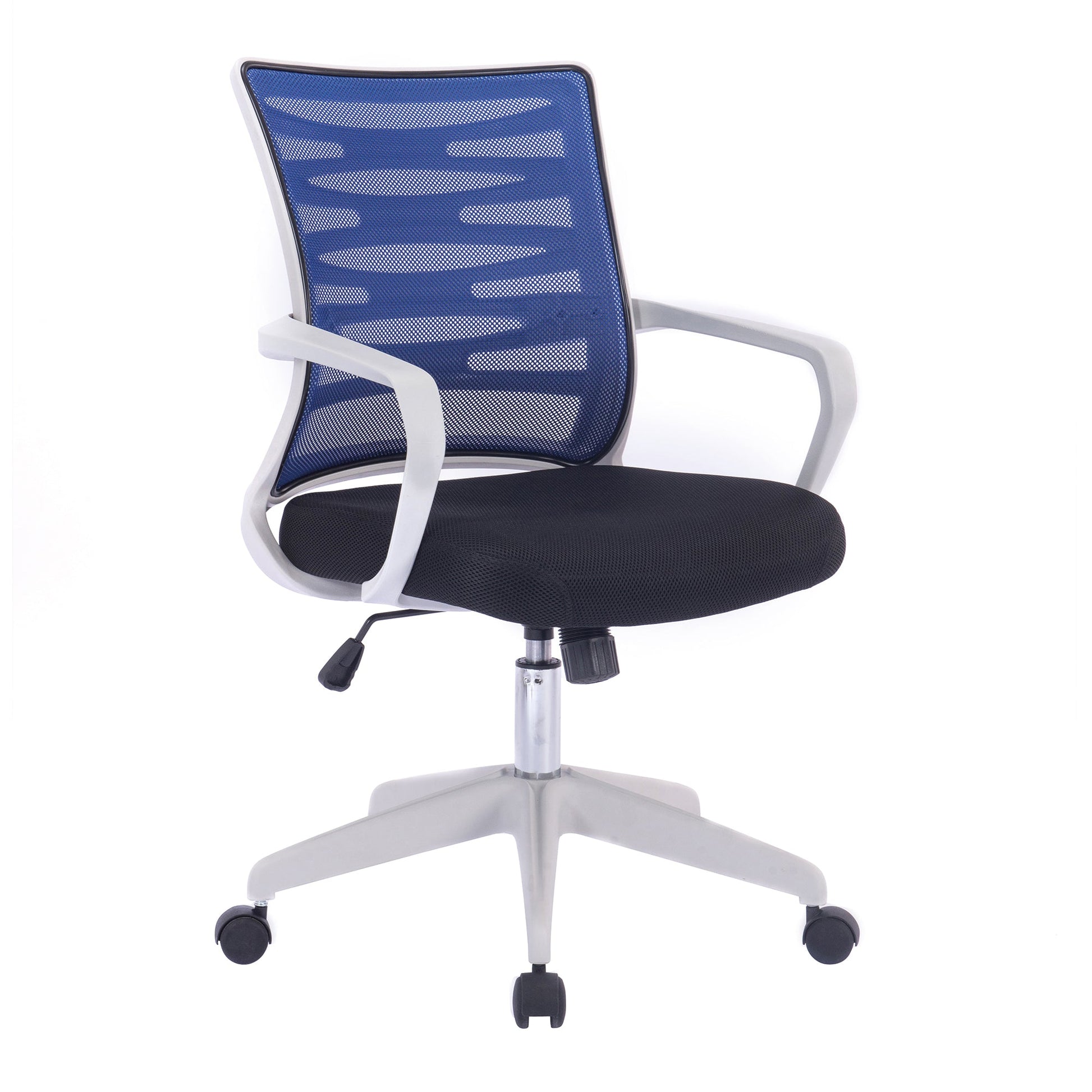 Nautilus Spyro - Designer Mesh Armchair with White Frame and Detailed Back Panelling - ChairwayUKOperator ChairBCM/K488/WH - BLNautilus Spyro - Designer Mesh Armchair with White Frame and Detailed Back Panelling
