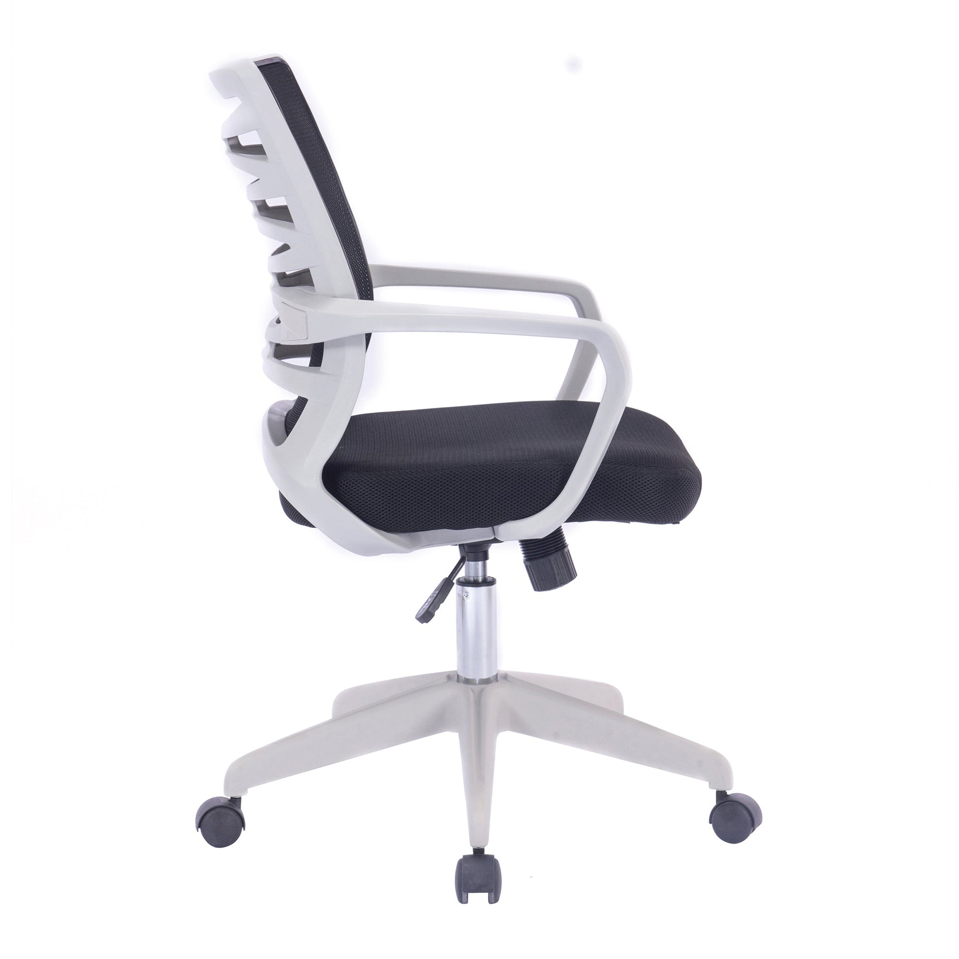 Nautilus Spyro - Designer Mesh Armchair with White Frame and Detailed Back Panelling - ChairwayUKOperator ChairBCM/K488/WH - BKNautilus Spyro - Designer Mesh Armchair with White Frame and Detailed Back Panelling