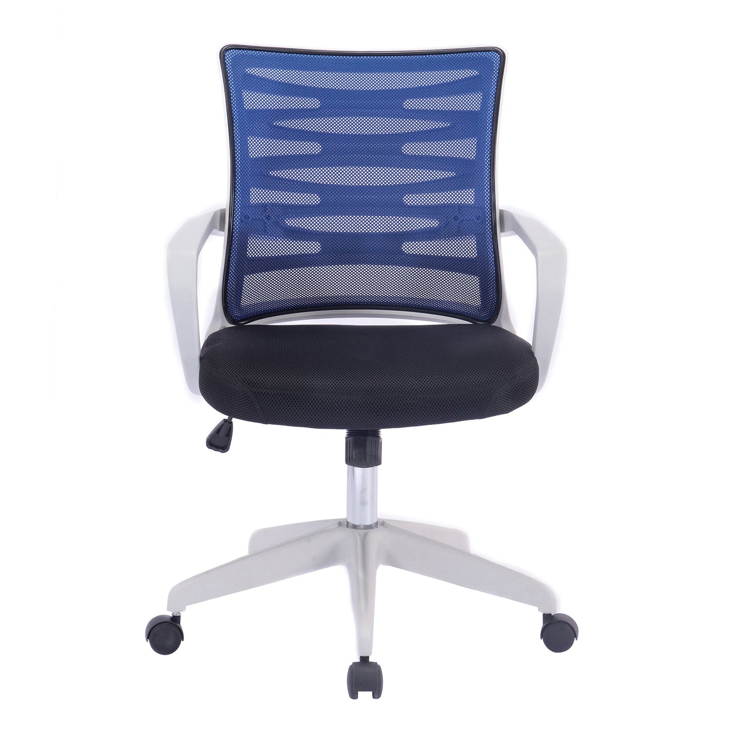 Nautilus Spyro - Designer Mesh Armchair with White Frame and Detailed Back Panelling - ChairwayUKOperator ChairBCM/K488/WH - BLNautilus Spyro - Designer Mesh Armchair with White Frame and Detailed Back Panelling