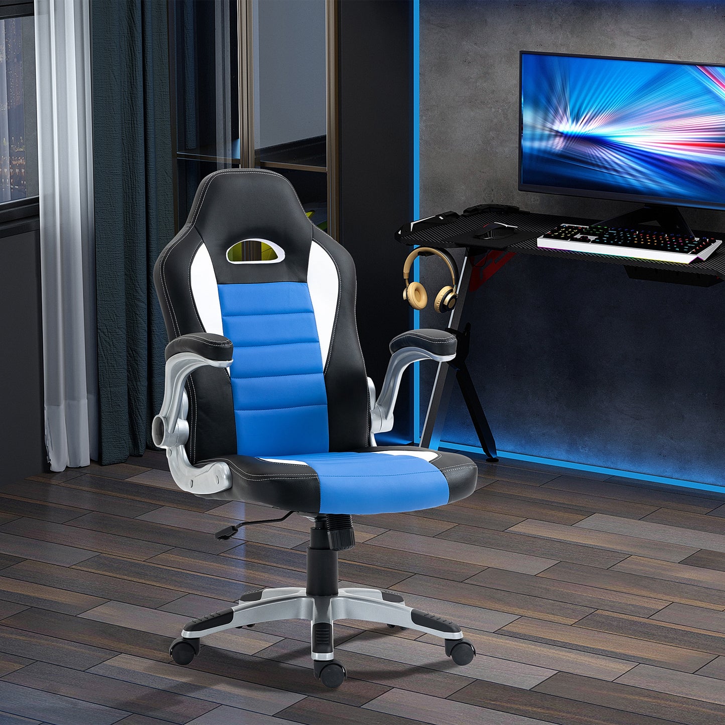 Homcom Racing Gaming Chair - Leather Computer Desk Chair | ChairwayUK