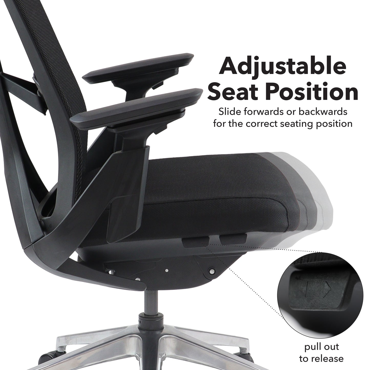 Paxton mesh back operator chair with black frame