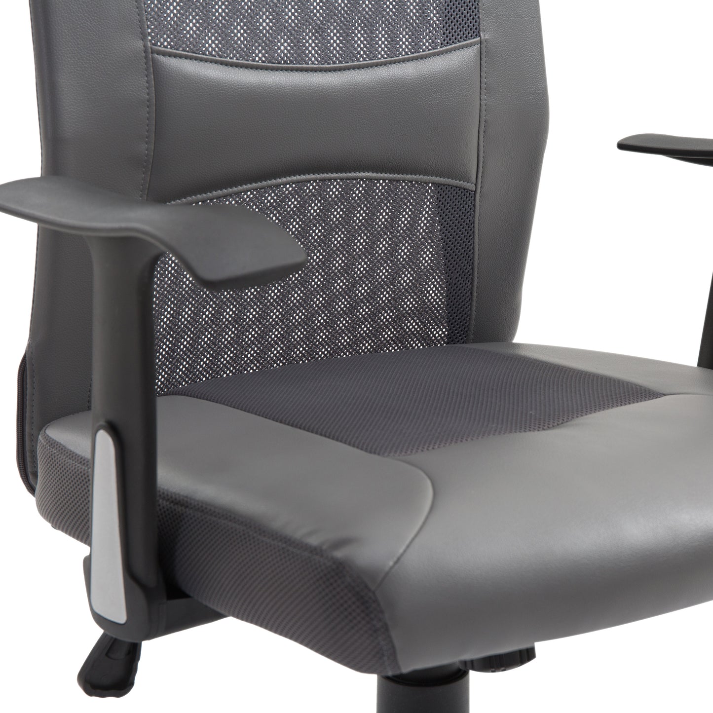 Image for Vinsetto Mesh Office Chair High Back Desk Chair Height Adjustable Swivel Chair for Home with Headrest, Grey