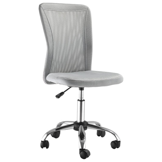 Image for Vinsetto Home Office Mesh Task Chair Ergonomic Armless Mid Back Height Adjustable with Swivel Wheels, Grey