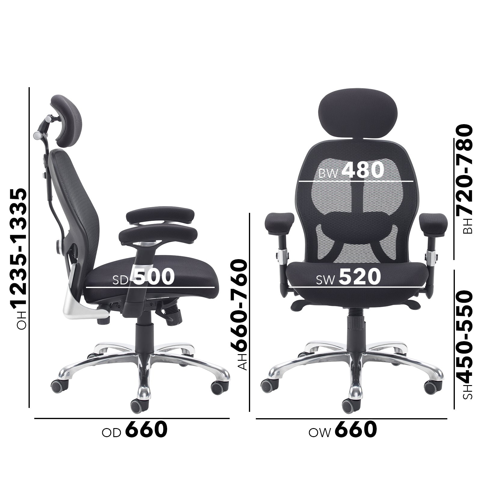 Sandro mesh back executive chair - ChairwayUKExecutiveSND300K2 - KSandro Mesh Back Executive Chair