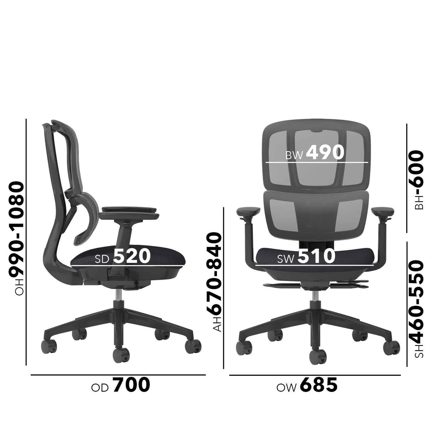 Shelby mesh back operator chair