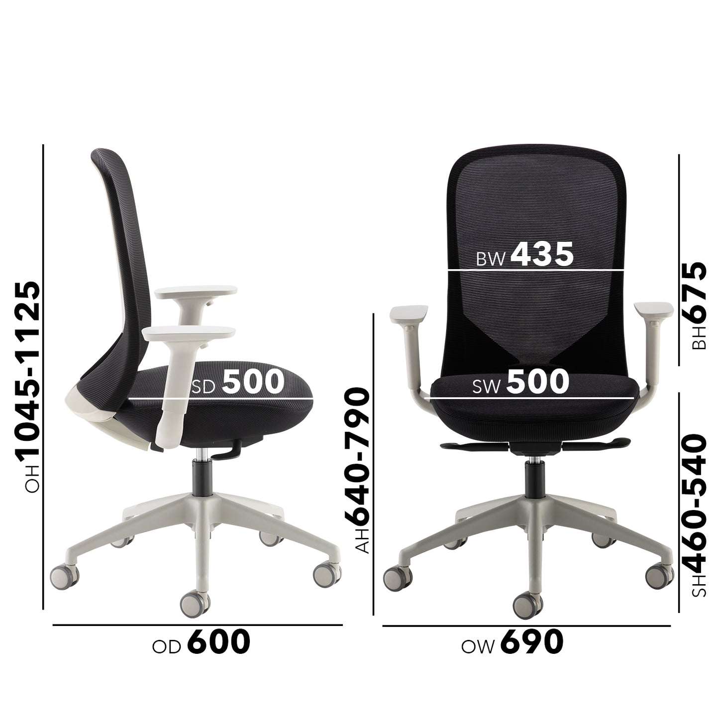 Sway mesh back operator chair