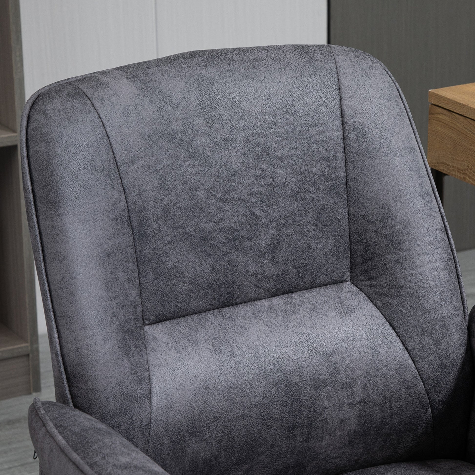 Image for Vinsetto Swivel Computer Office Chair Mid Back Desk Chair for Home Study Bedroom,  Charcoal Grey