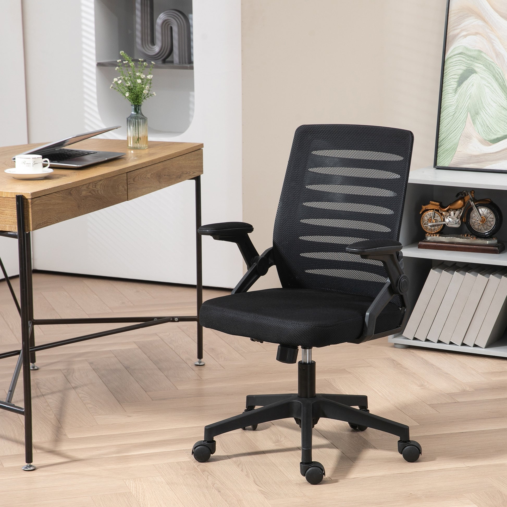 Image for Vinsetto Mesh Office Chair, Swivel Task Computer Chair for Home with Lumbar Support