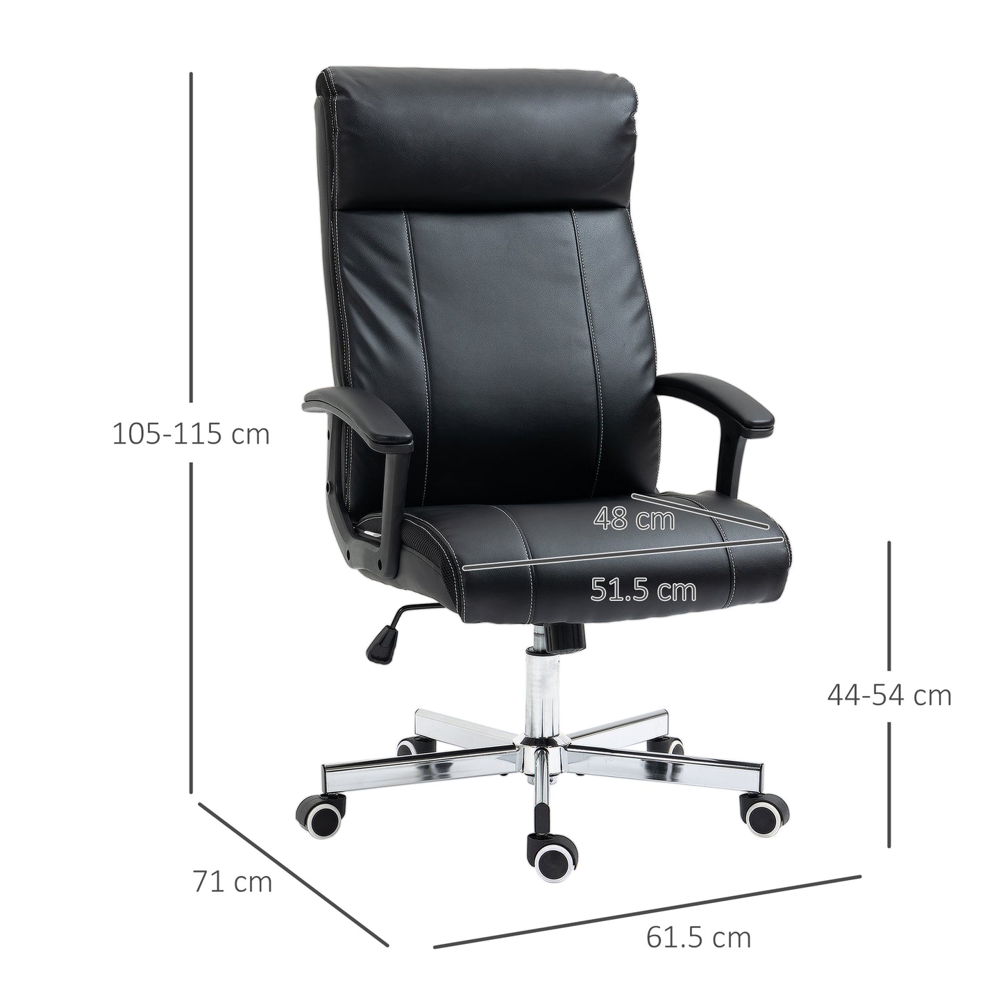 Image for Vinsetto Massage Office Chair, High-Back VibrationComputer Chair with Tilt Function, Remote Control and Adjustable Height, Black