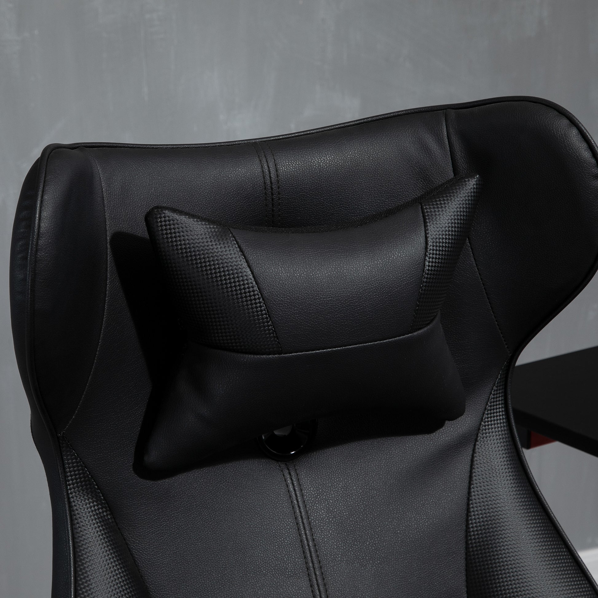 Image for Vinsetto Video Game Chair with Lumbar Support, Racing Style Home Office Chair, Computer Chair with Swivel Base, Flip-up Armrest and Headrest, Black